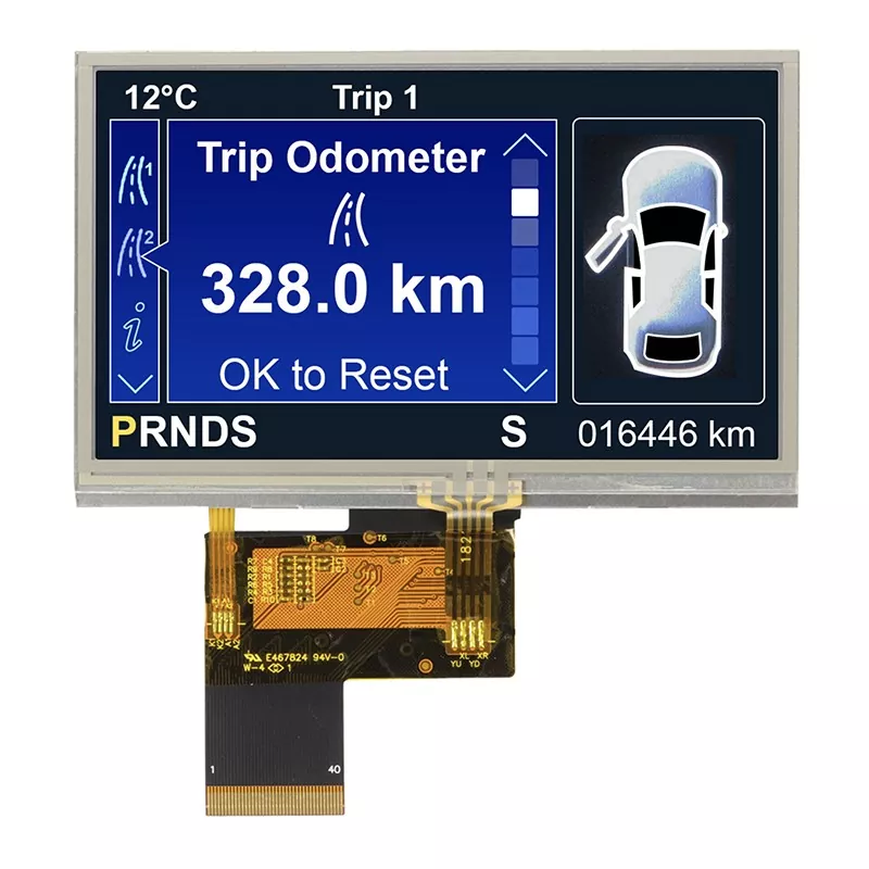 4,3 дюйма 480x272 Резистивний сенсорний модуль TFT
